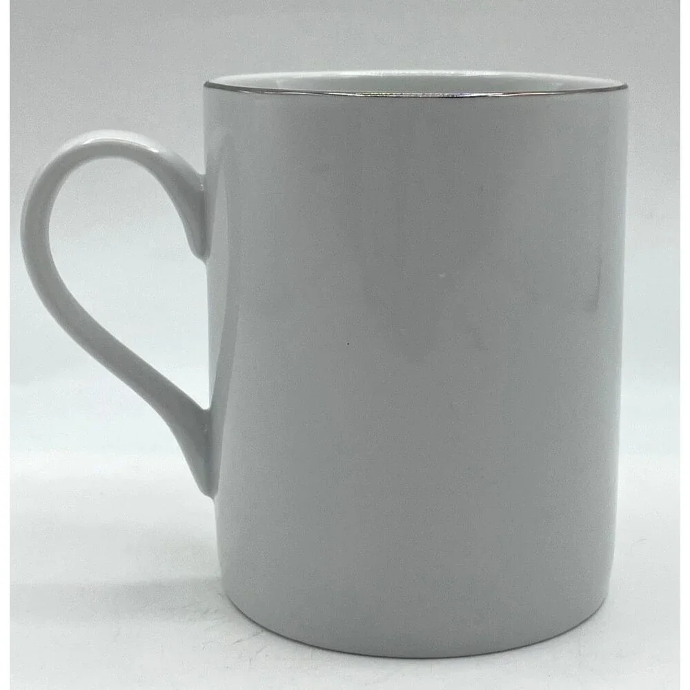 NEW Pottery Barn Reindeer Mug BLITZEN Platinum Trim